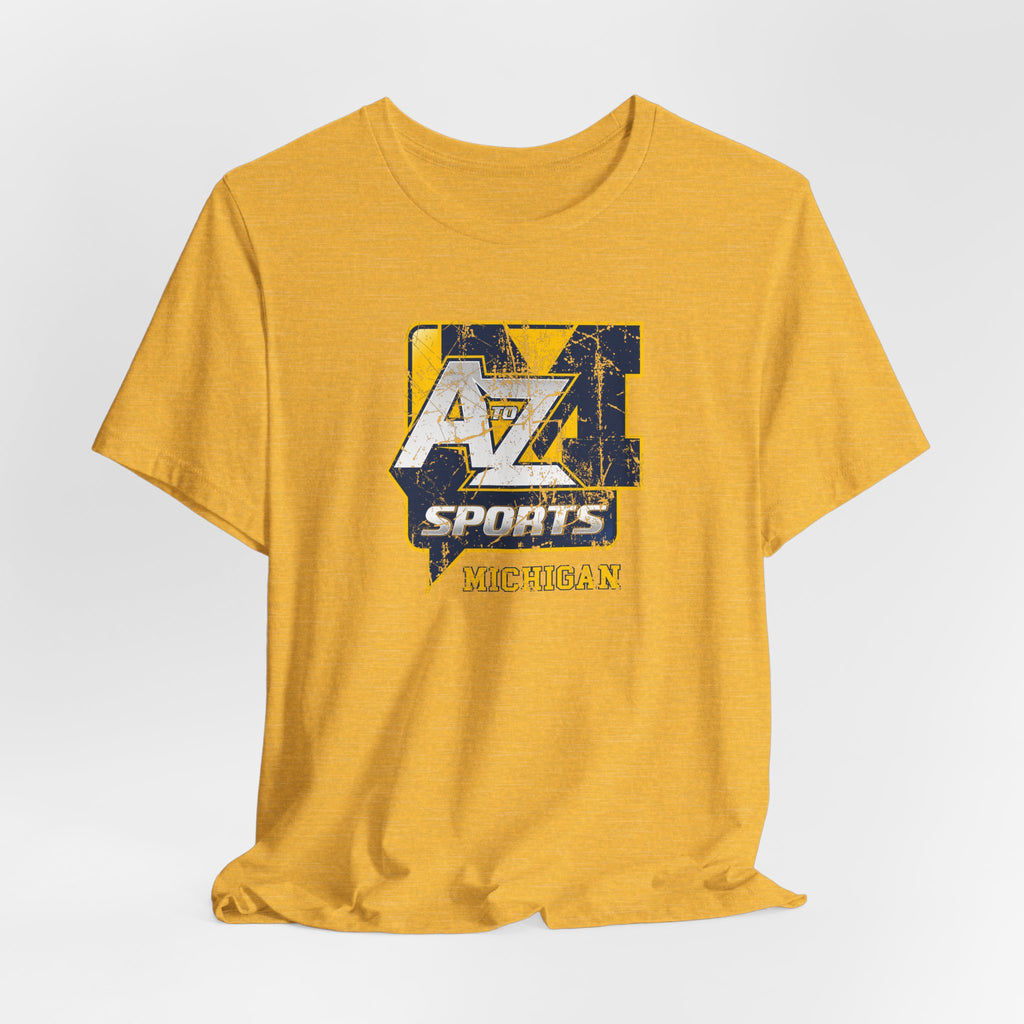 A to Z Sports Michigan Distressed T-Shirt