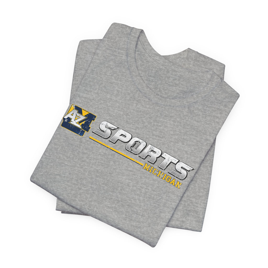 A to Z Sports Michigan Distressed Horizontal T-Shirt