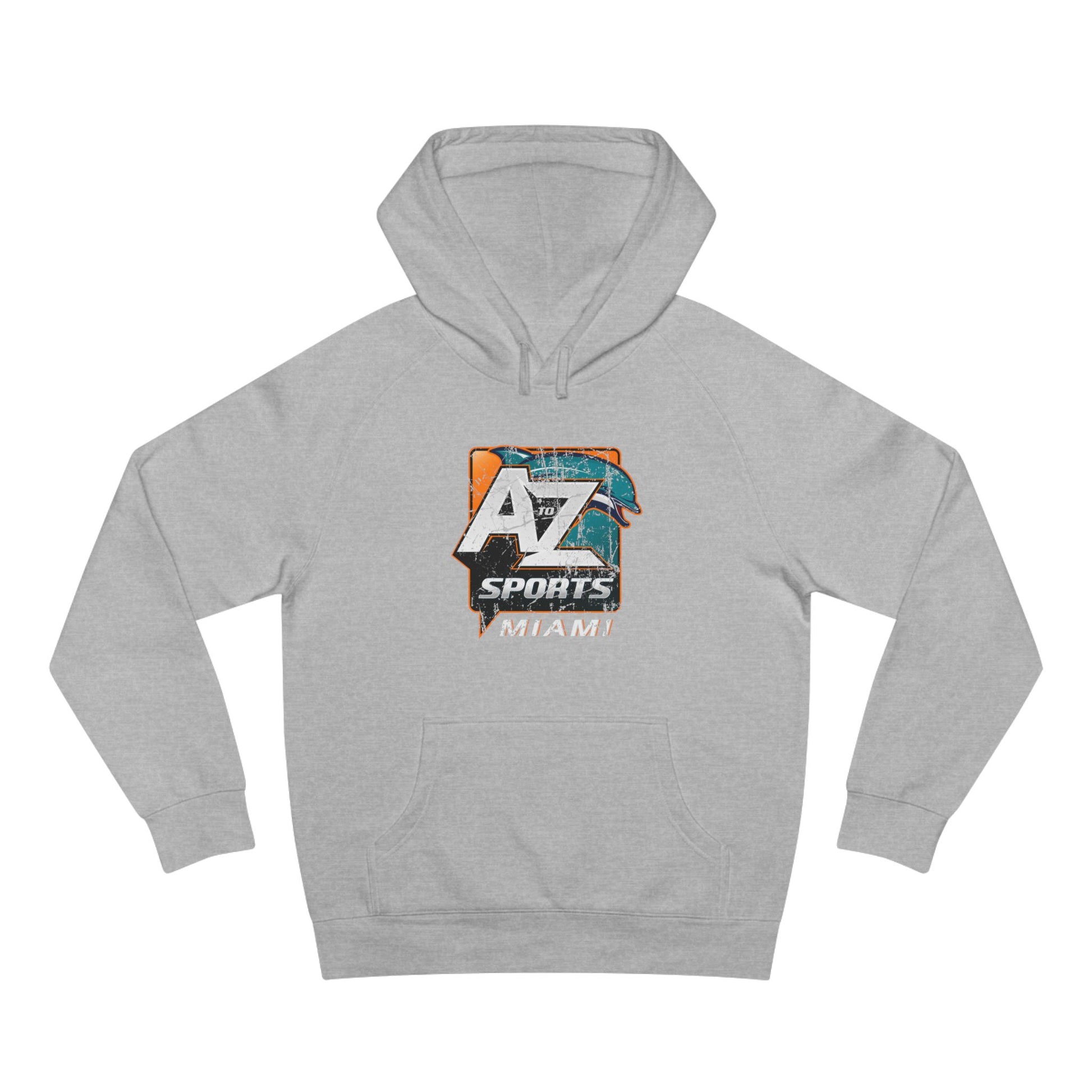 A to Z Sports Dolphins Distressed Hoodie