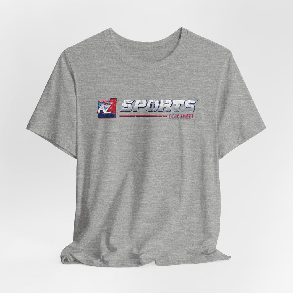 A to Z Sports Ole Miss Horizontal Distressed T-Shirt