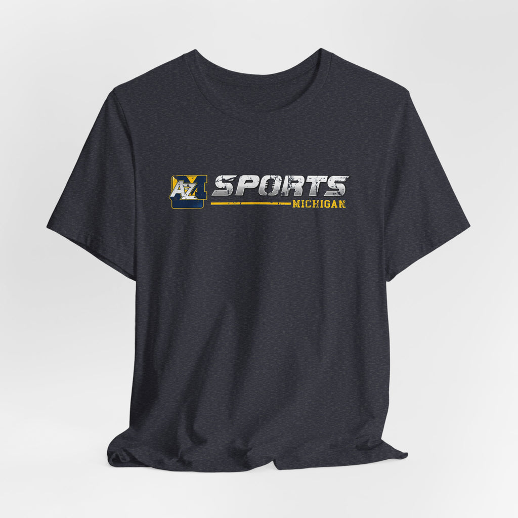 A to Z Sports Michigan Distressed Horizontal T-Shirt