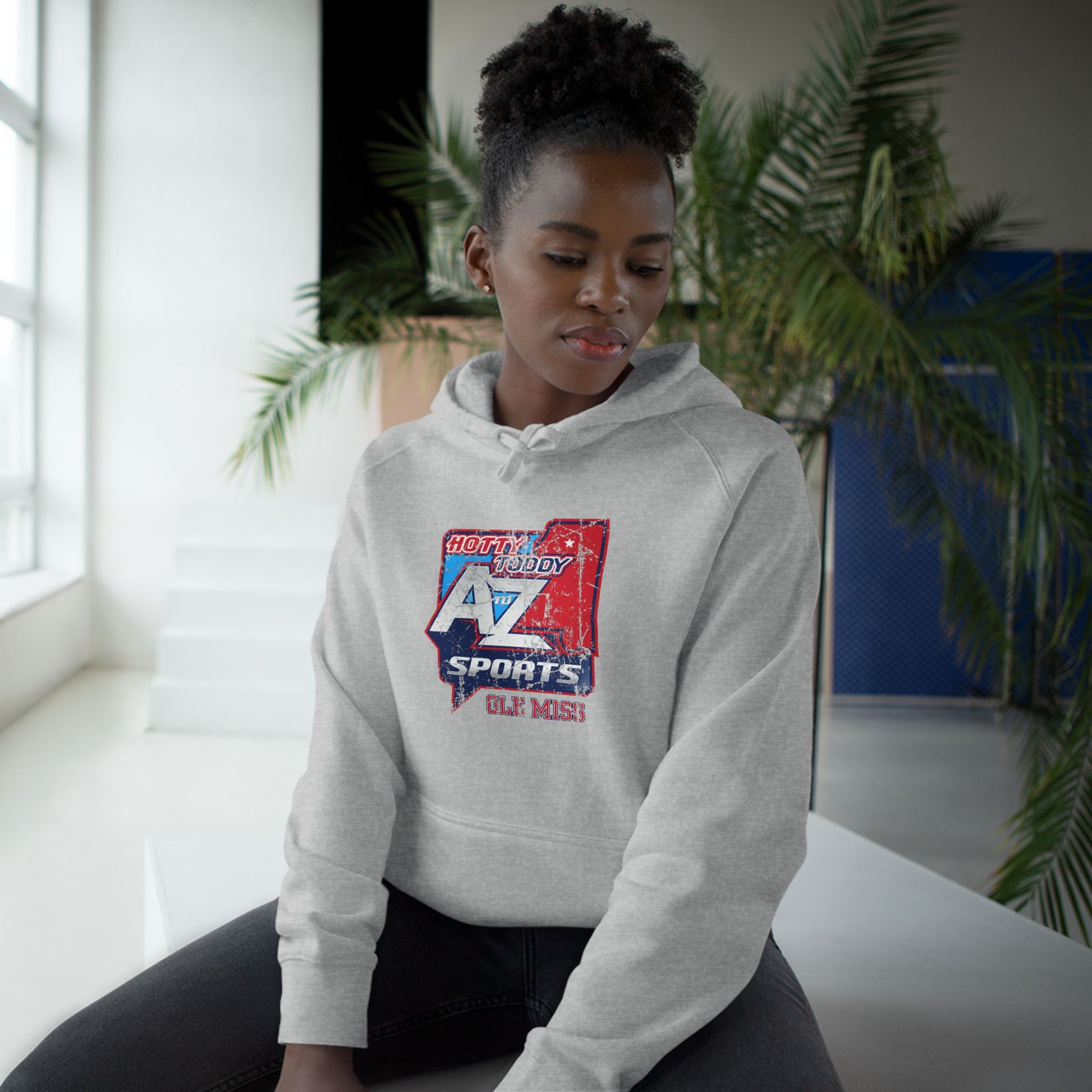 A to Z Sports Ole Miss Distressed Hoodie