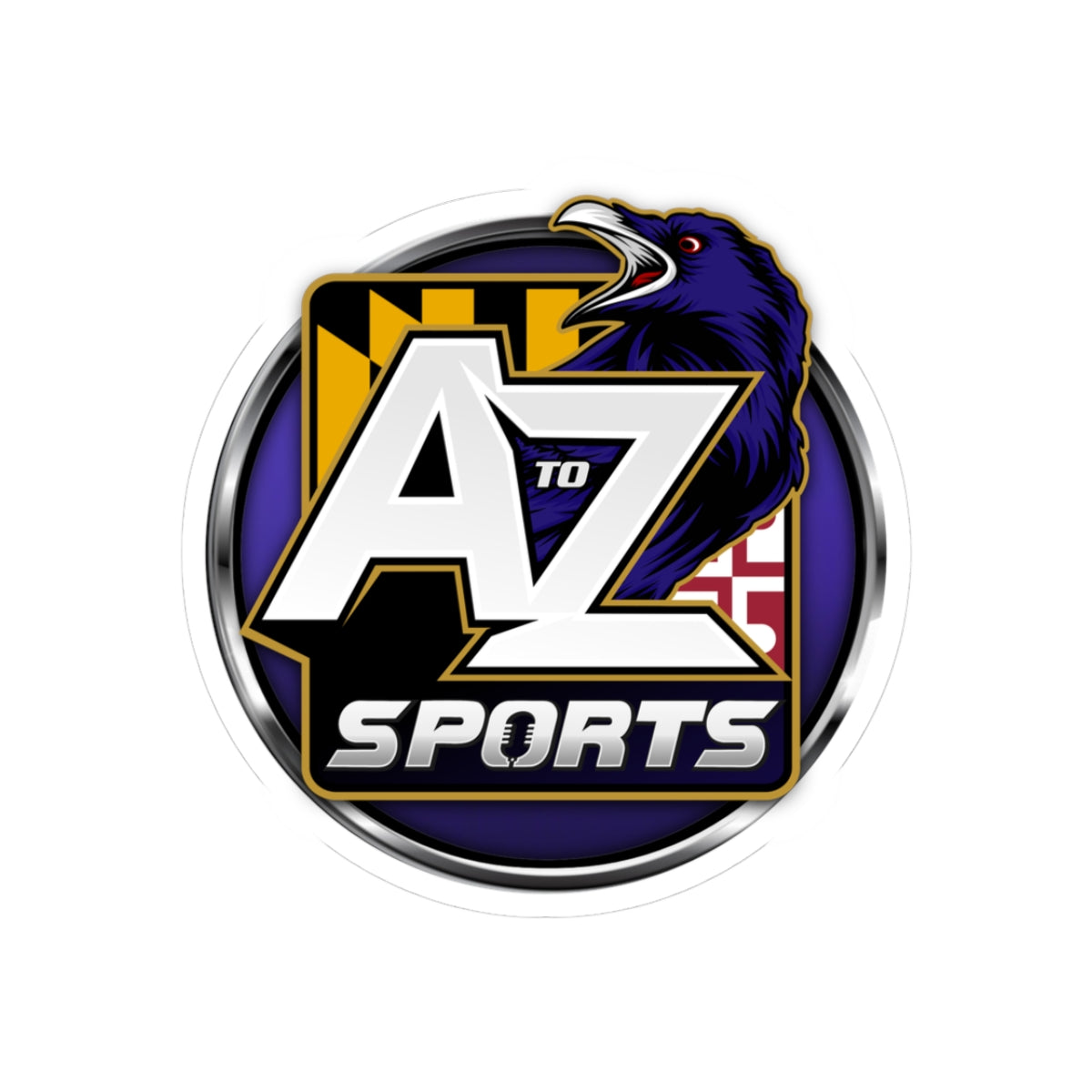A to Z Sports Ravens Sticker