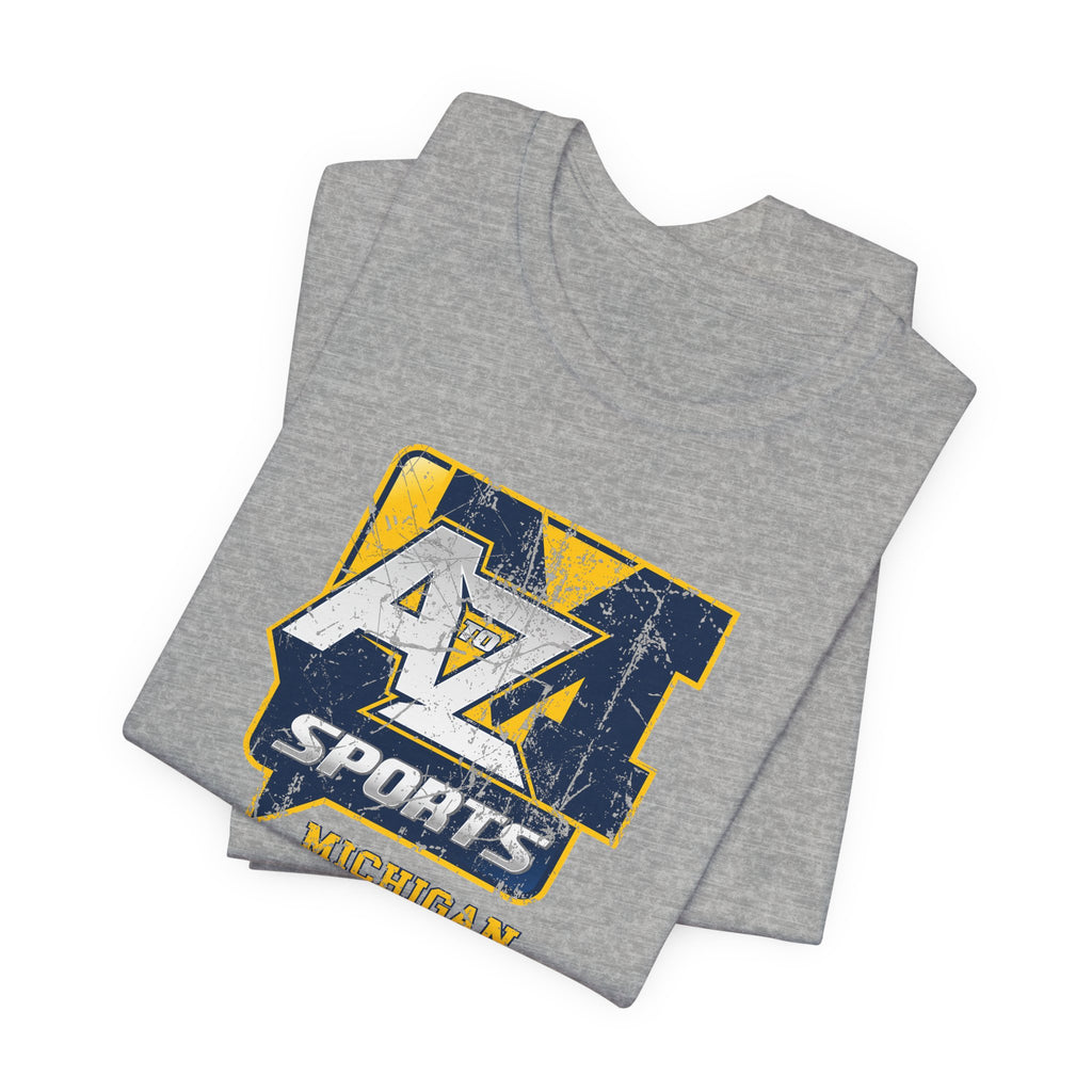 A to Z Sports Michigan Distressed T-Shirt