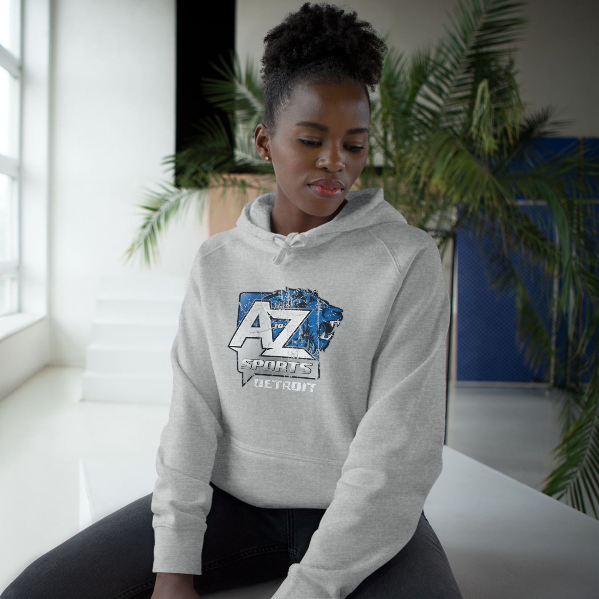 A to Z Sports Lions Distressed Hoodie