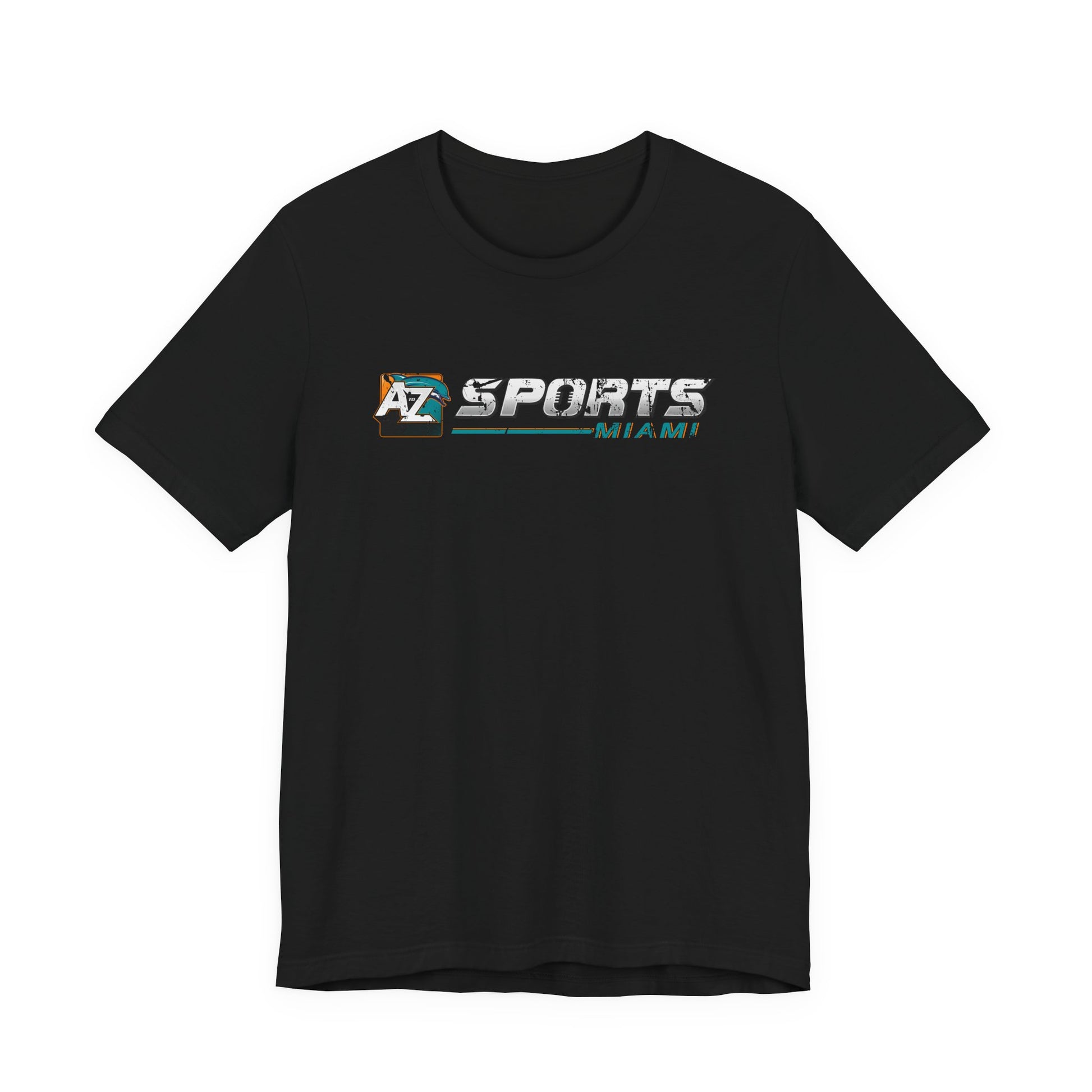 A to Z Sports Dolphins Distressed Horizontal T-Shirt