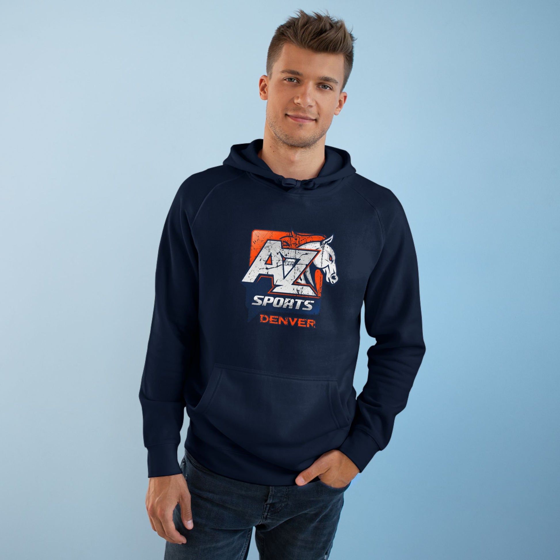 A to Z Sports Broncos Distressed Hoodie