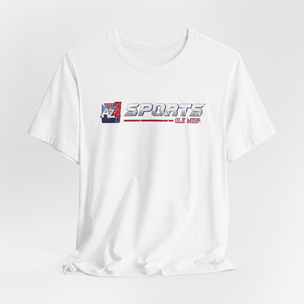 A to Z Sports Ole Miss Horizontal Distressed T-Shirt