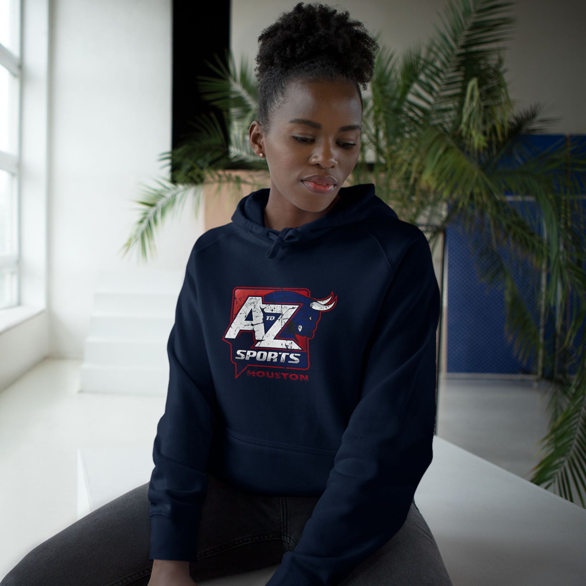 A to Z Sports Texans Distressed Hoodie
