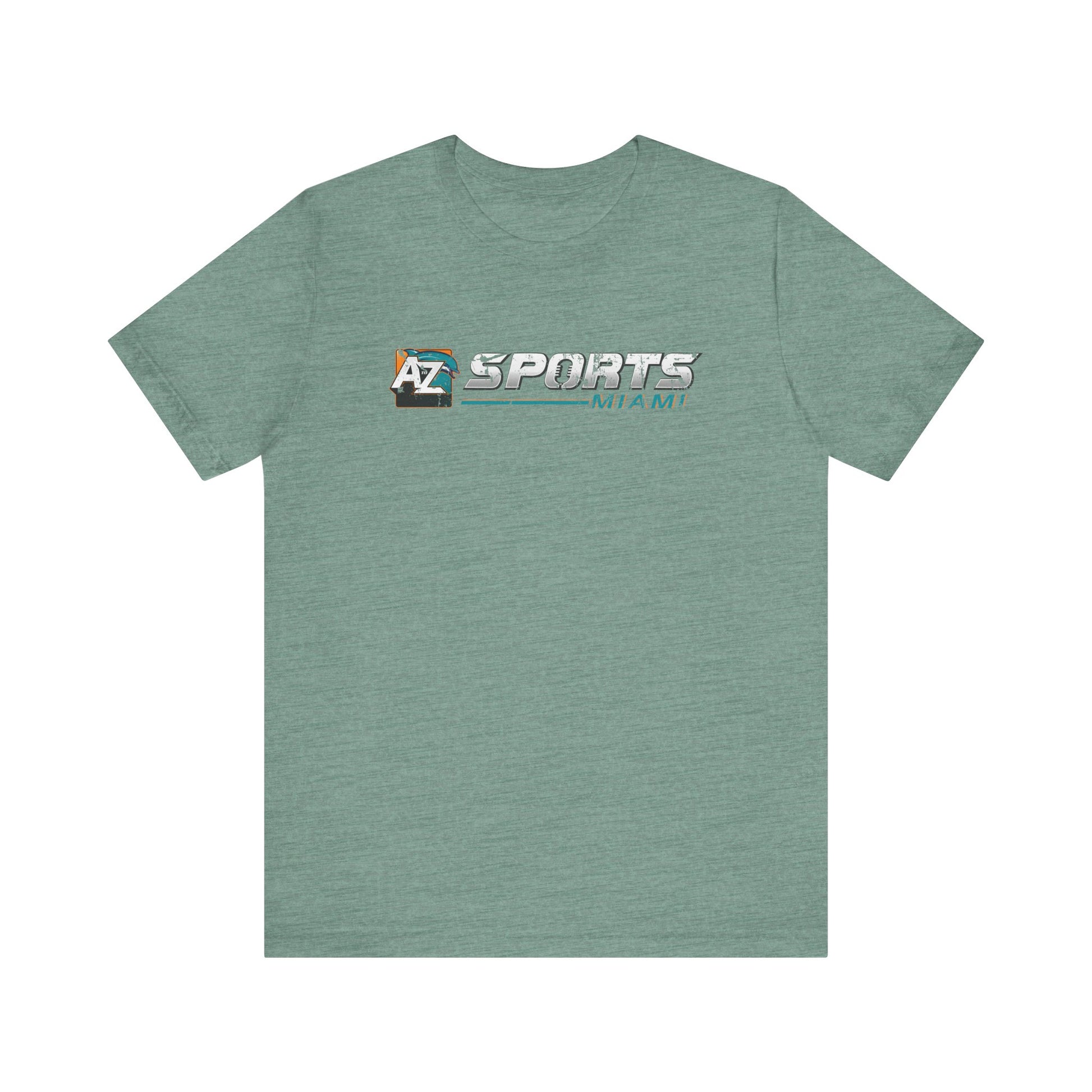 A to Z Sports Dolphins Distressed Horizontal T-Shirt