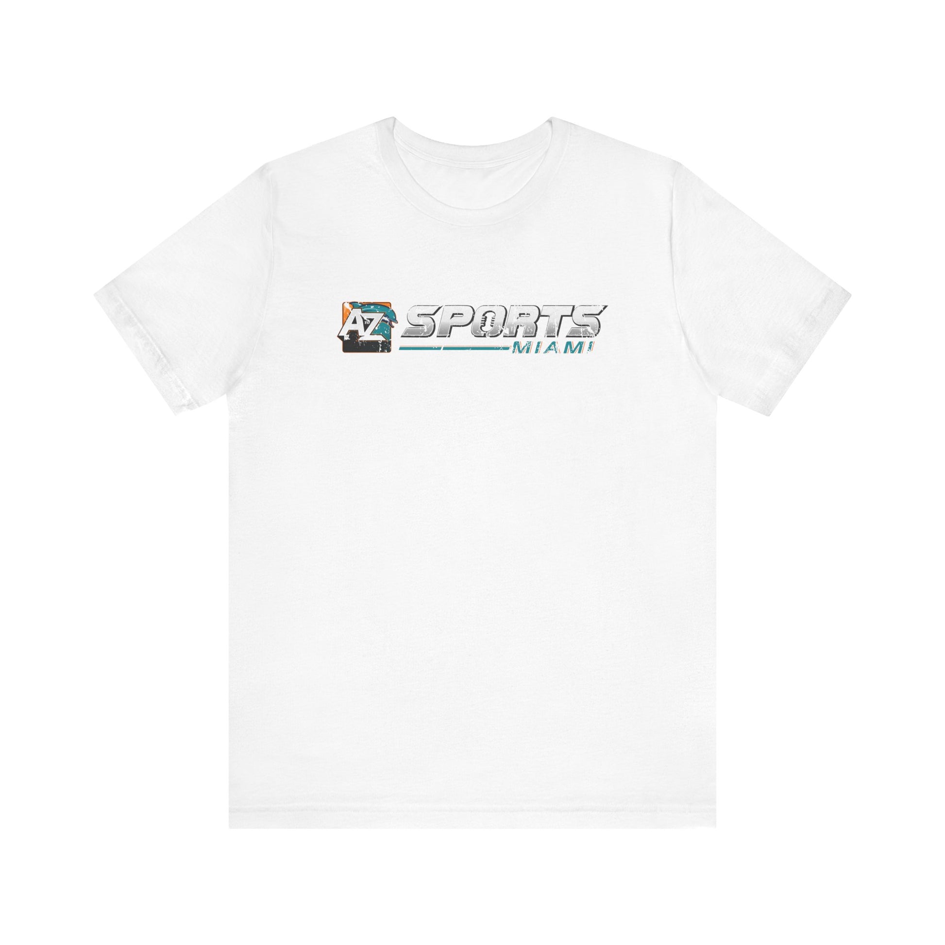 A to Z Sports Dolphins Distressed Horizontal T-Shirt