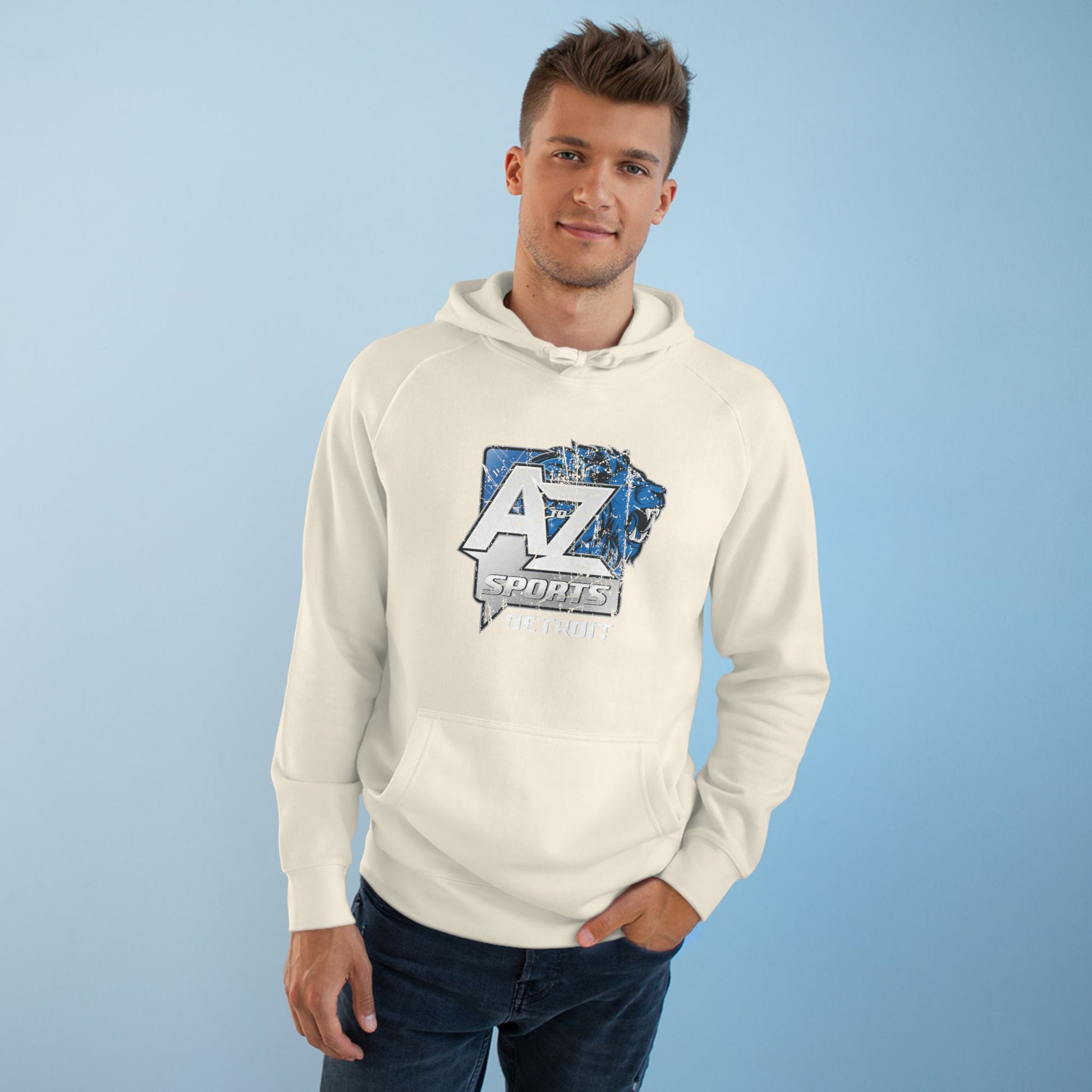 A to Z Sports Lions Distressed Hoodie