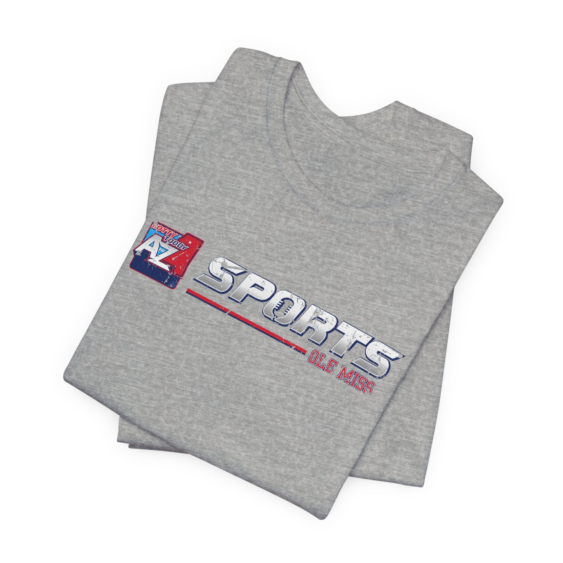 A to Z Sports Ole Miss Horizontal Distressed T-Shirt