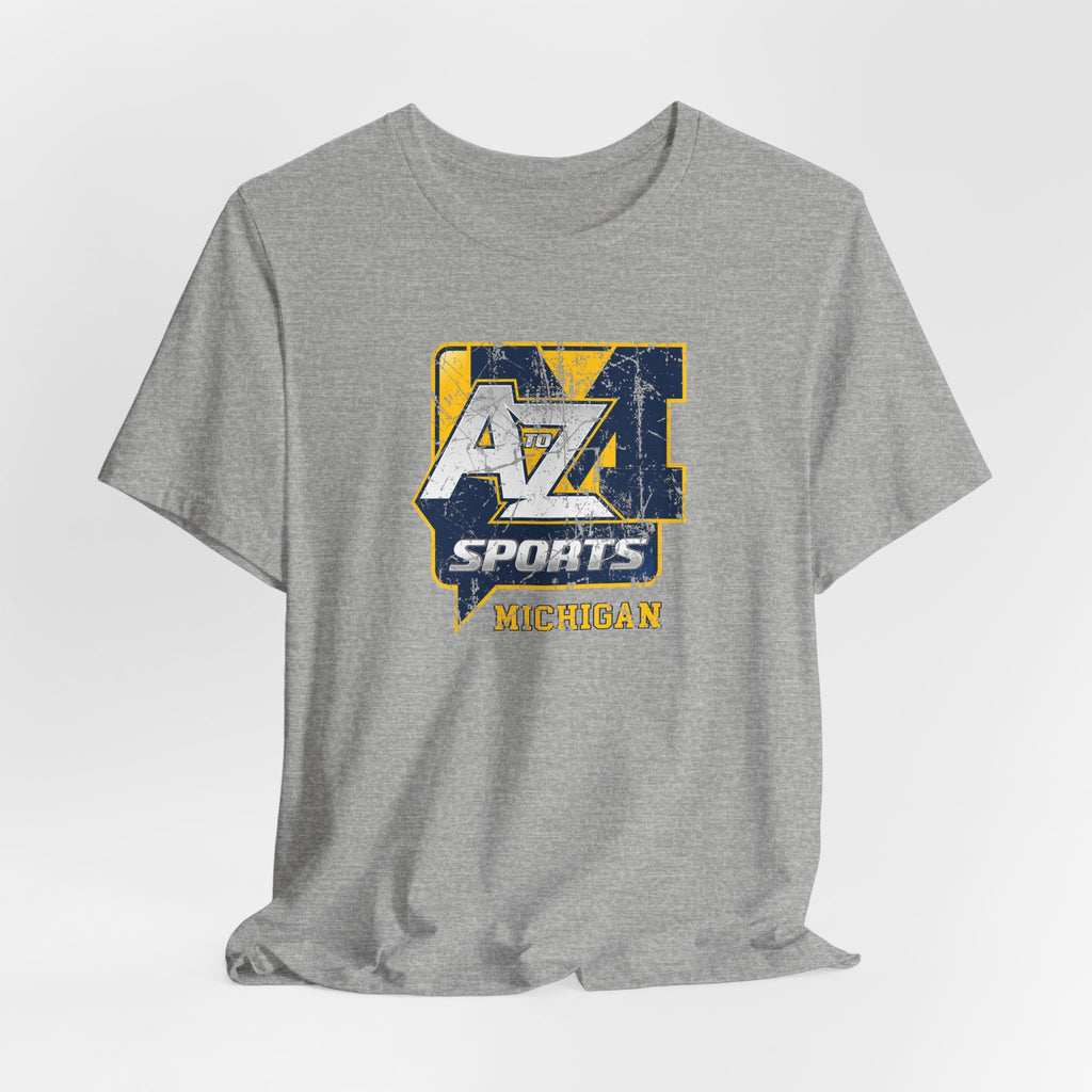 A to Z Sports Michigan Distressed T-Shirt