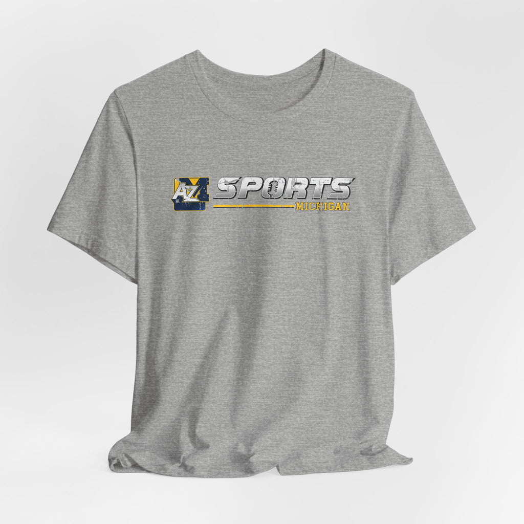 A to Z Sports Michigan Distressed Horizontal T-Shirt