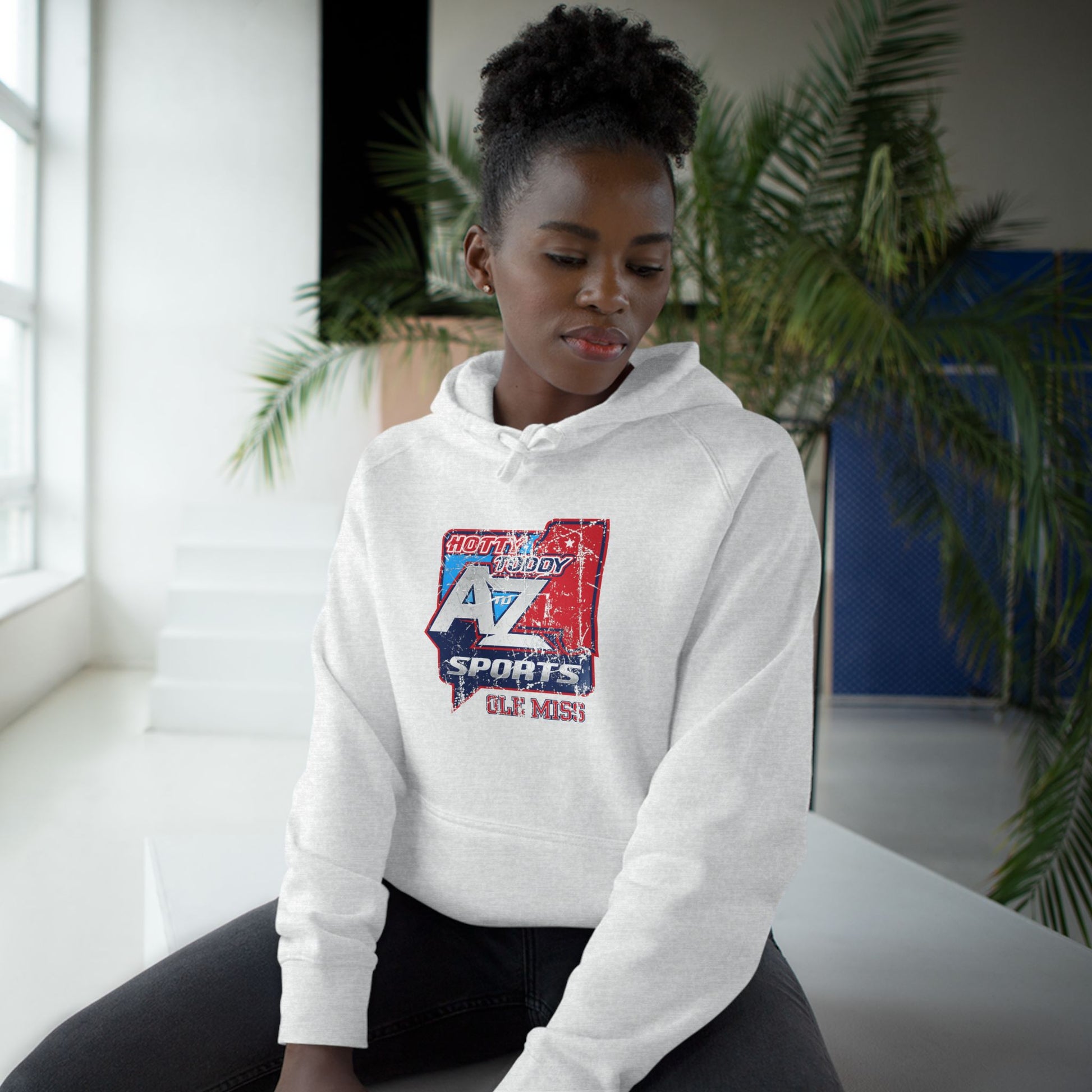 A to Z Sports Ole Miss Distressed Hoodie