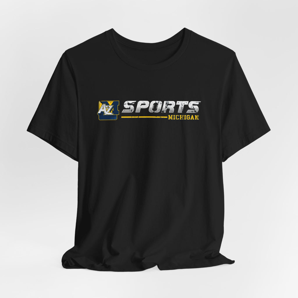 A to Z Sports Michigan Distressed Horizontal T-Shirt
