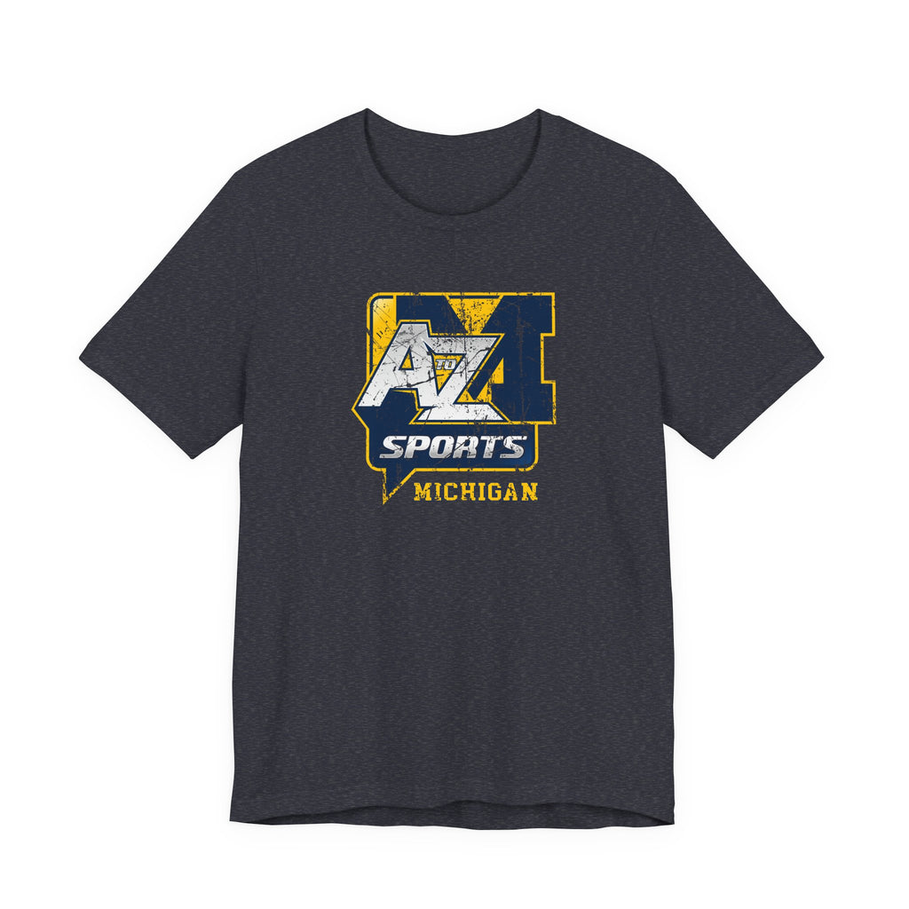 A to Z Sports Michigan Distressed T-Shirt