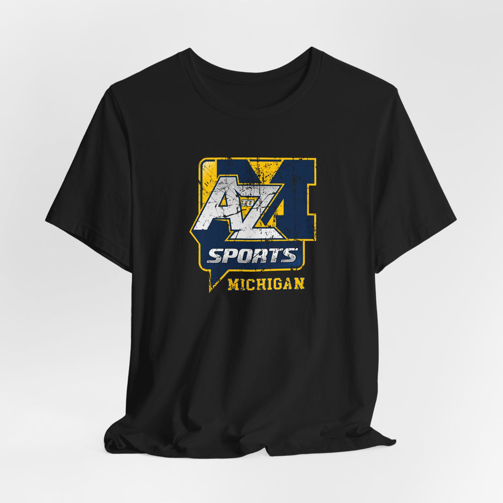 A to Z Sports Michigan Distressed T-Shirt