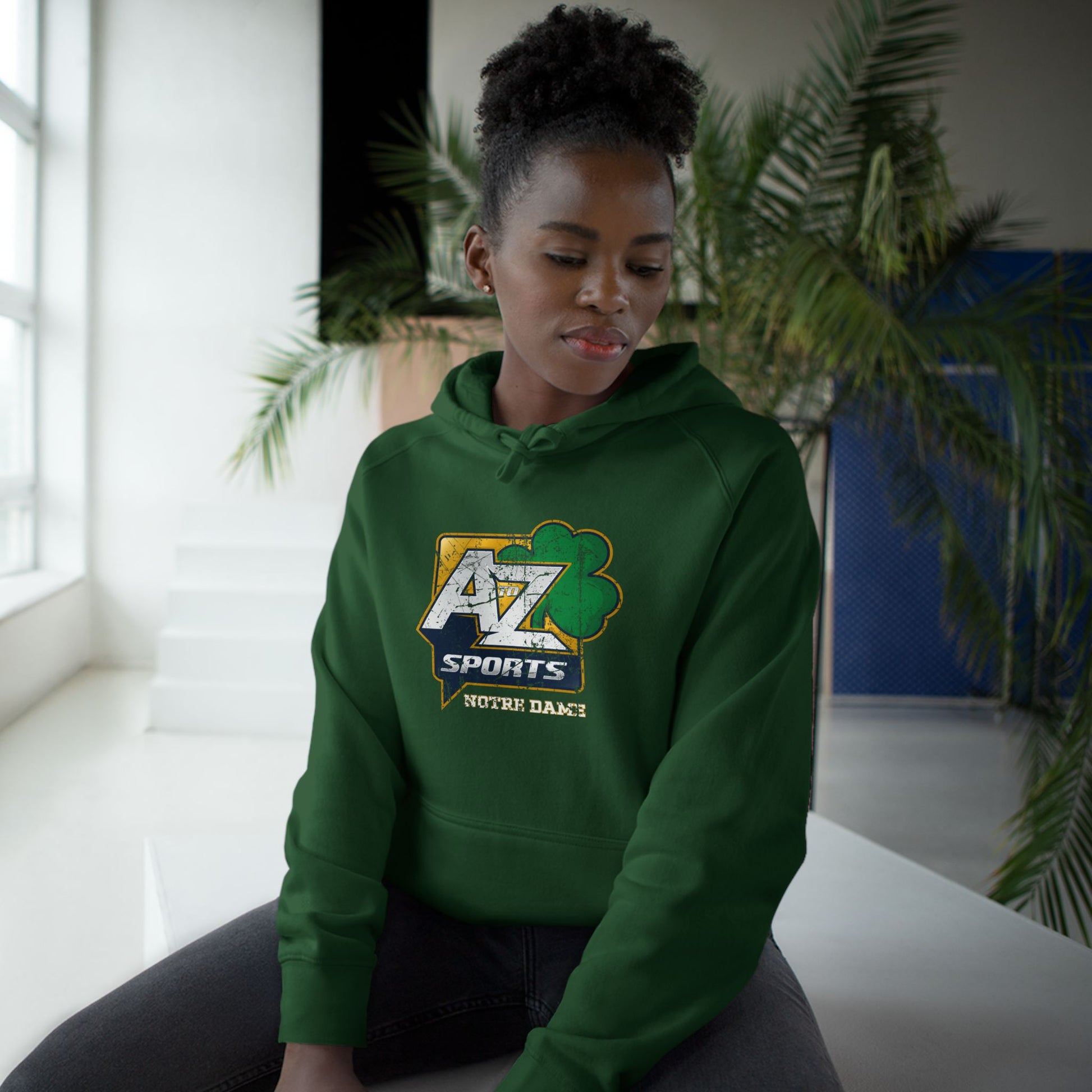 A to Z Sports Notre Dame Distressed Hoodie