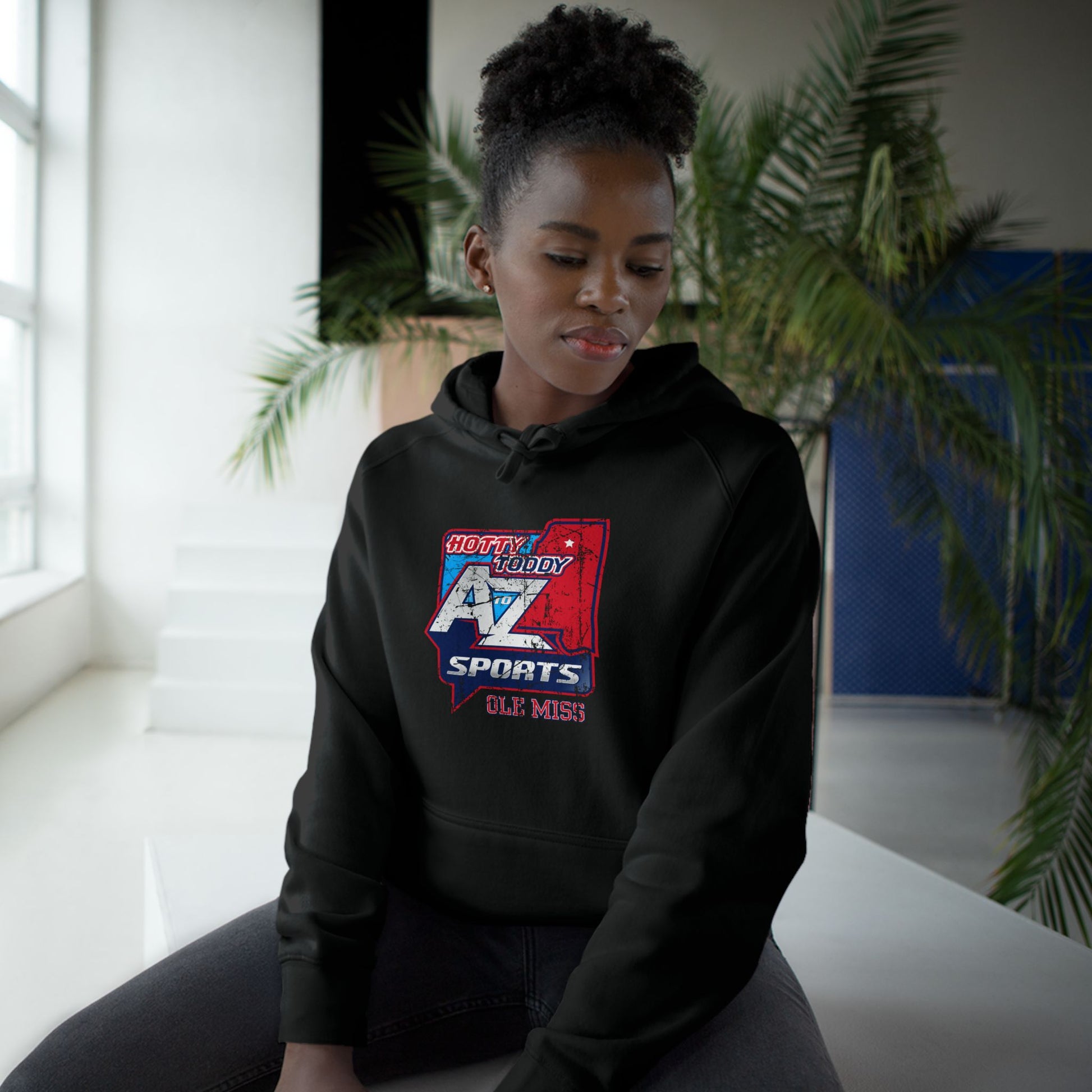 A to Z Sports Ole Miss Distressed Hoodie