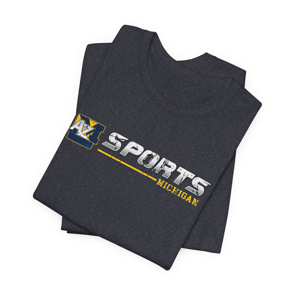 A to Z Sports Michigan Distressed Horizontal T-Shirt