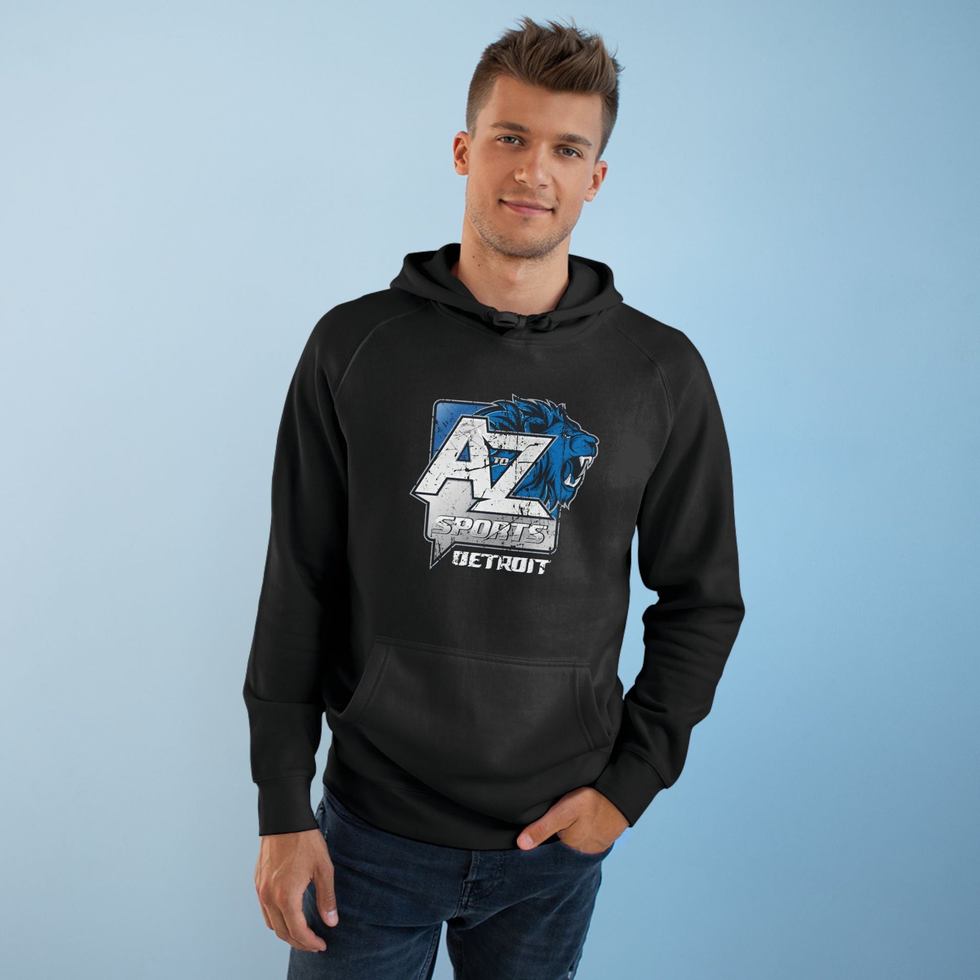 A to Z Sports Lions Distressed Hoodie