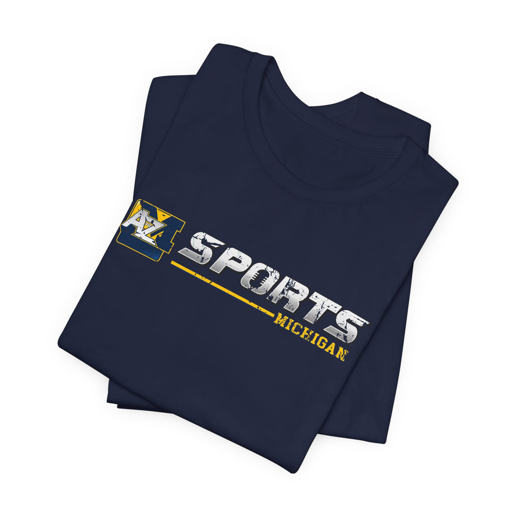 A to Z Sports Michigan Distressed Horizontal T-Shirt