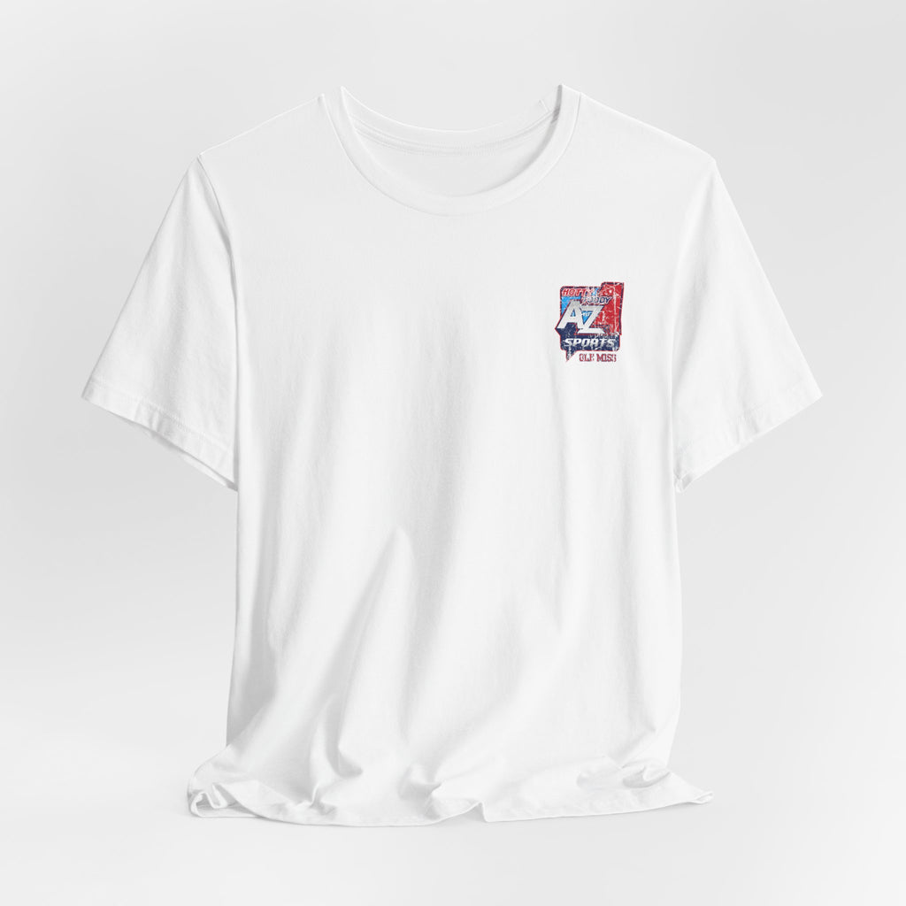 A to Z Sports Ole Miss Distressed Pocket T-Shirt