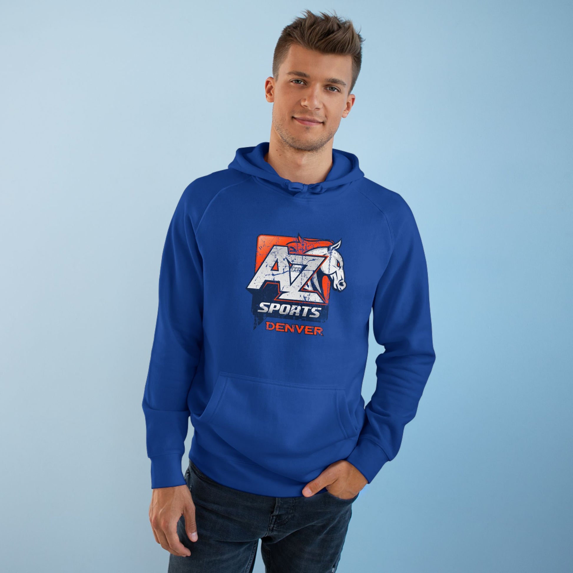 A to Z Sports Broncos Distressed Hoodie