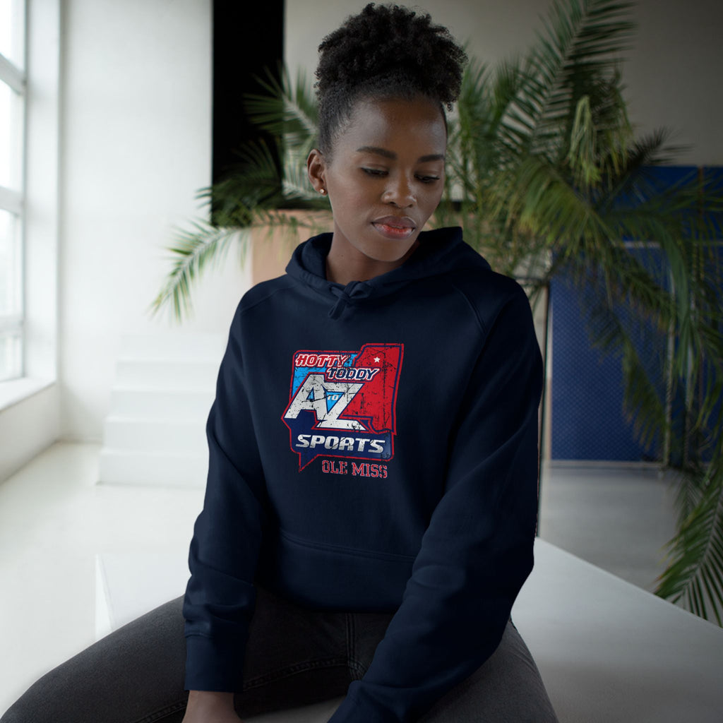 A to Z Sports Ole Miss Distressed Hoodie