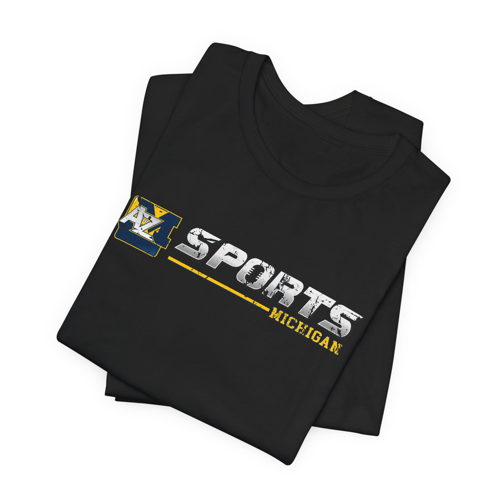 A to Z Sports Michigan Distressed Horizontal T-Shirt