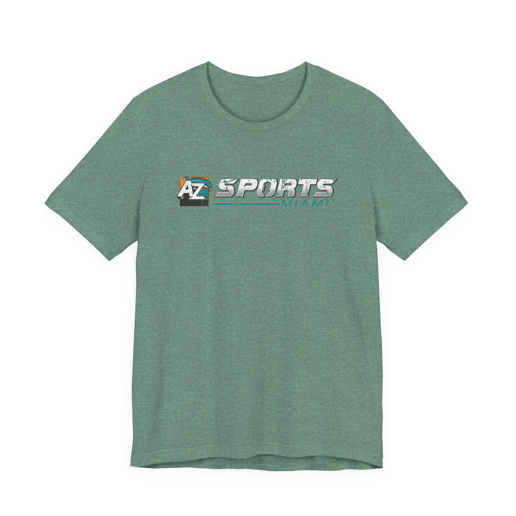 A to Z Sports Dolphins Distressed Horizontal T-Shirt