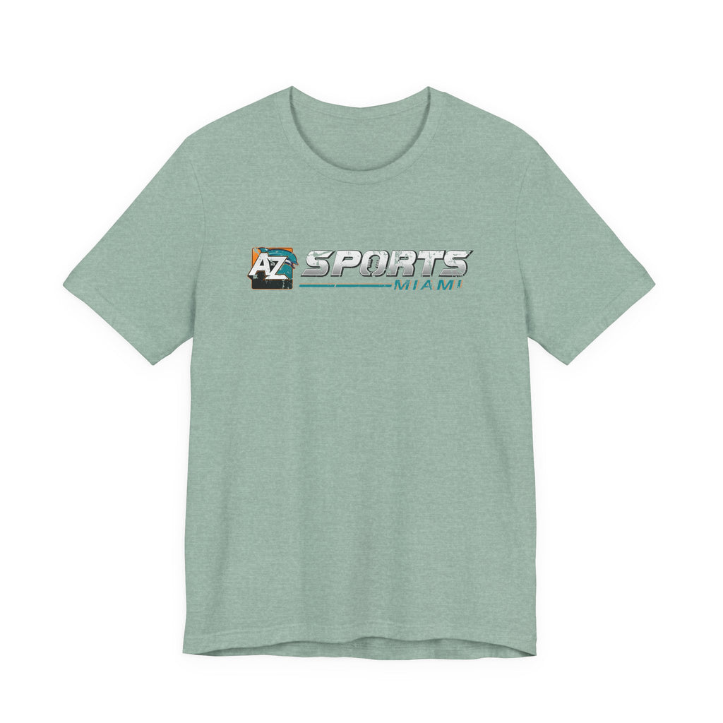 A to Z Sports Dolphins Distressed Horizontal T-Shirt