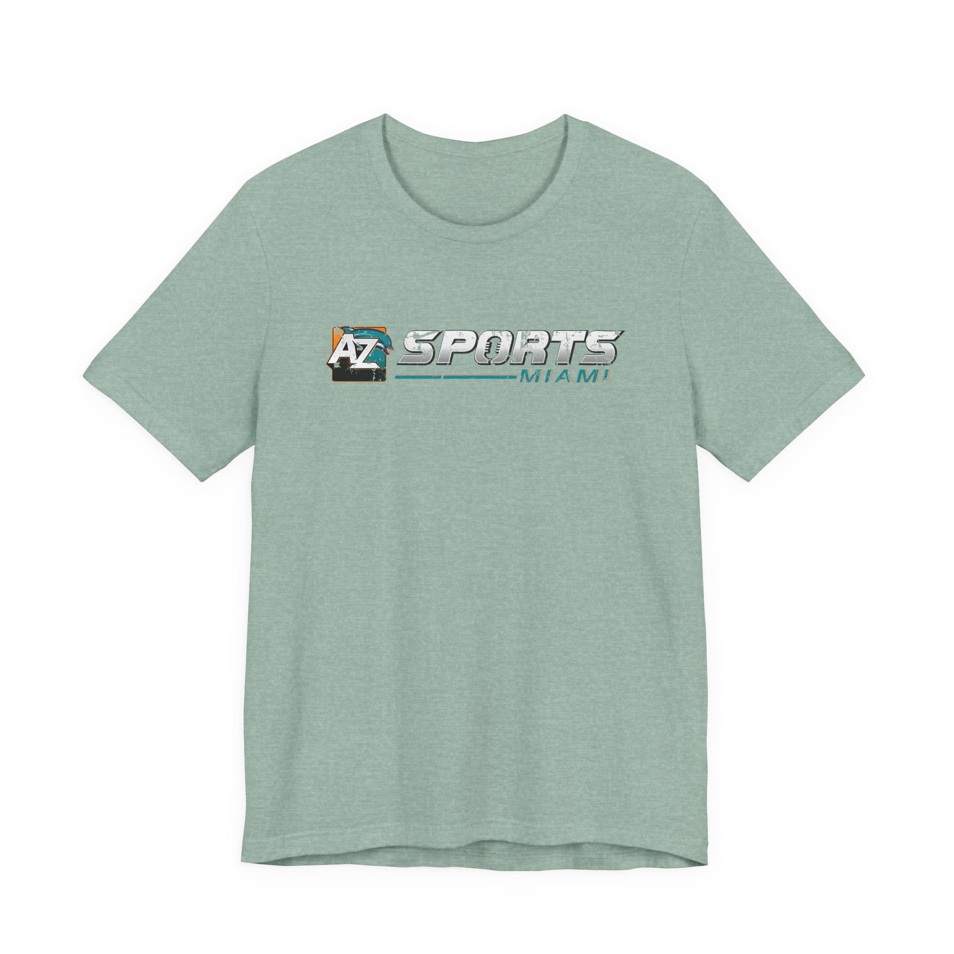 A to Z Sports Dolphins Distressed Horizontal T-Shirt