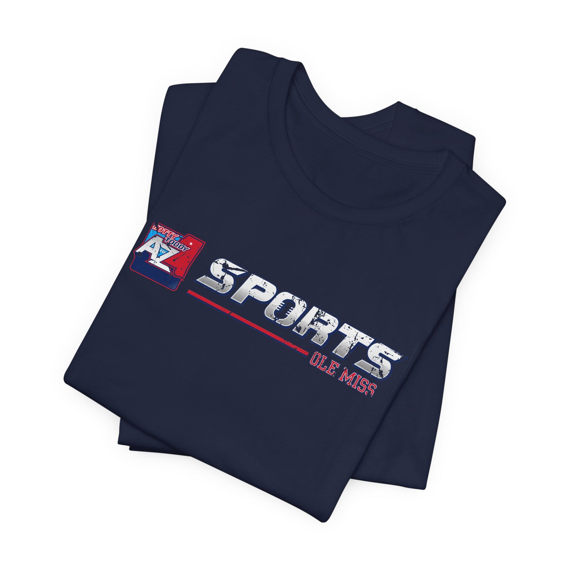 A to Z Sports Ole Miss Horizontal Distressed T-Shirt