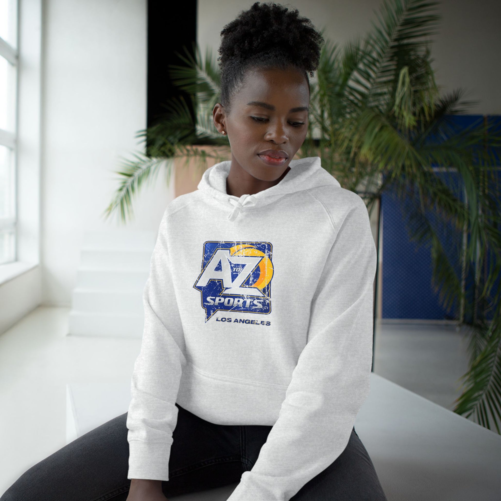 A to Z Sports Rams Distressed Hoodie