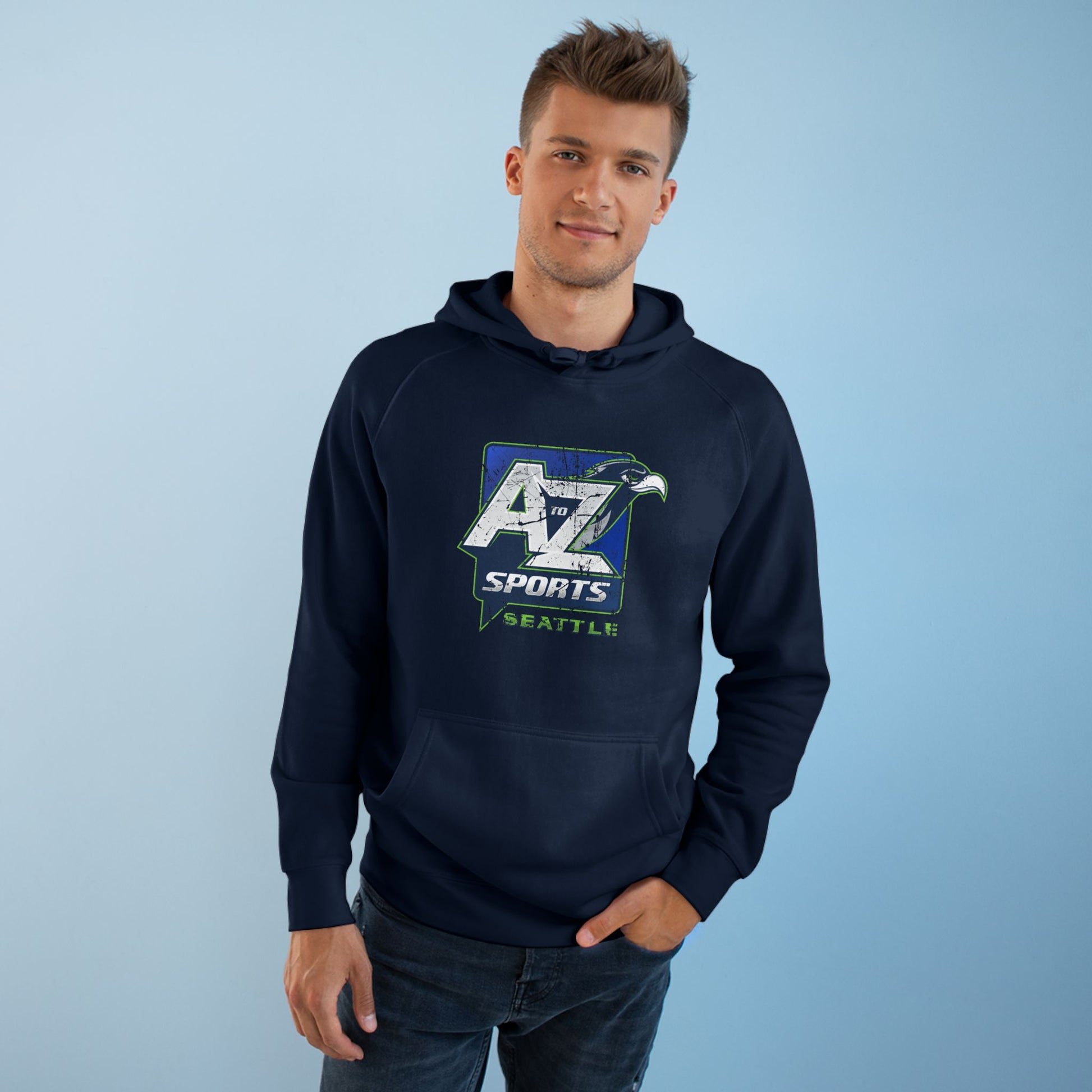 A to Z Sports Seahawks Distressed Hoodie