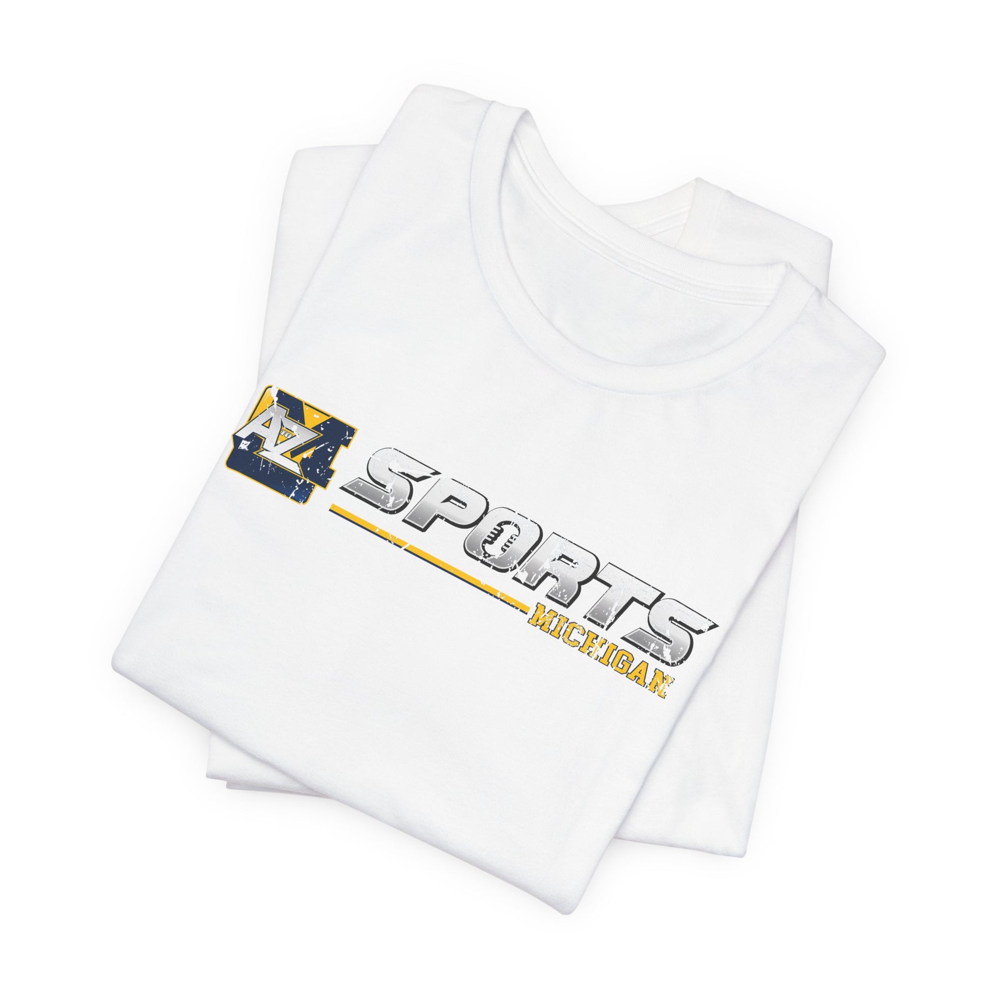 A to Z Sports Michigan Distressed Horizontal T-Shirt