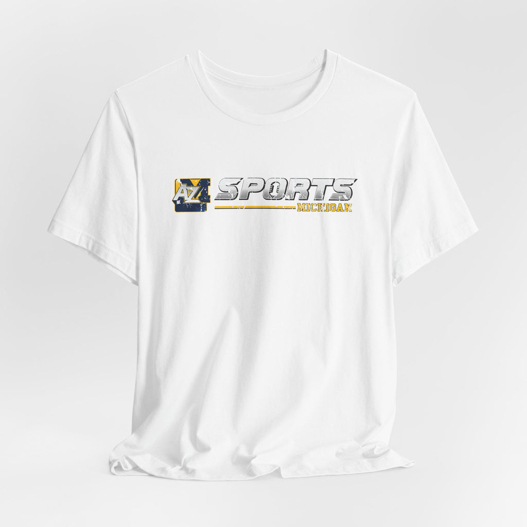 A to Z Sports Michigan Distressed Horizontal T-Shirt