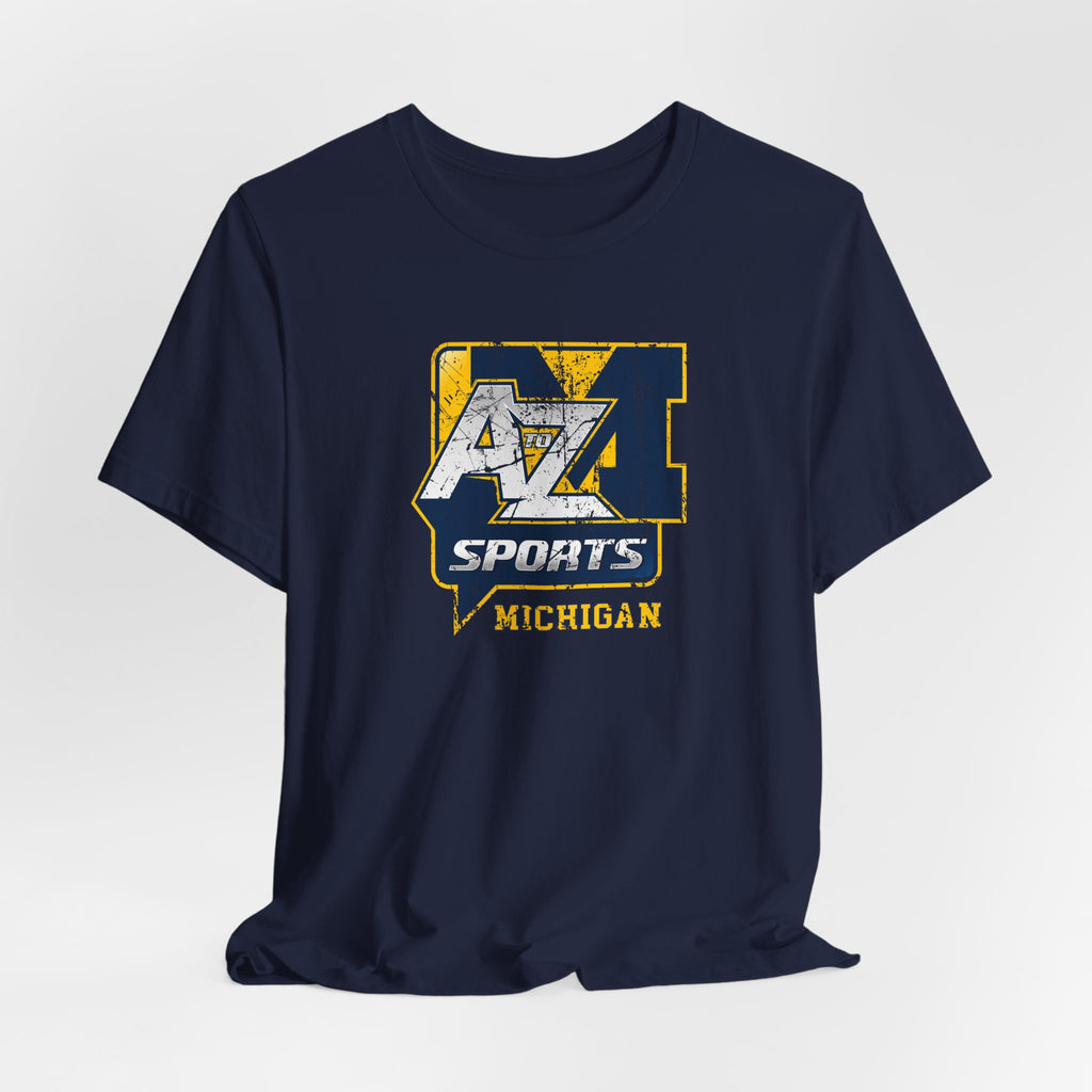 A to Z Sports Michigan Distressed T-Shirt