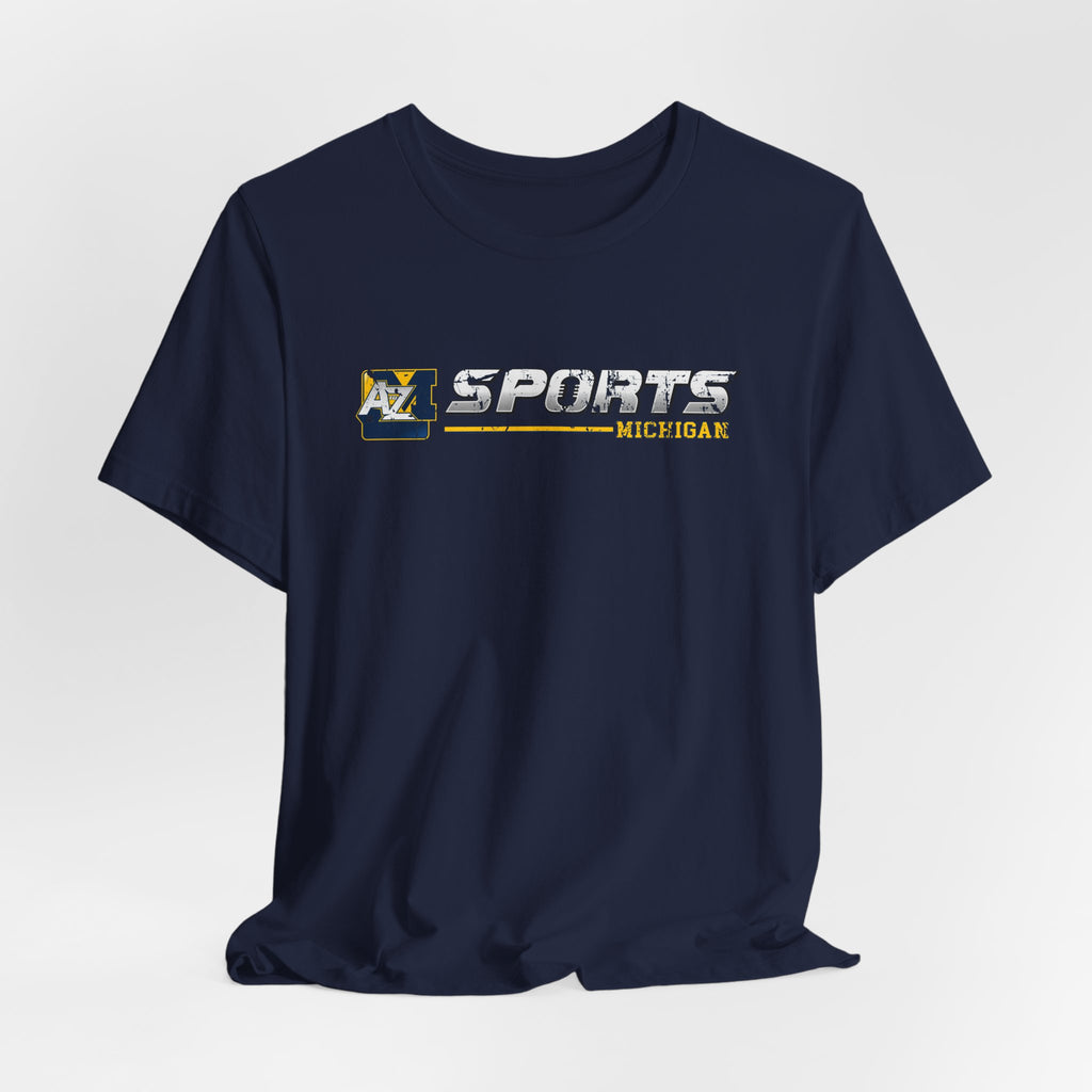 A to Z Sports Michigan Distressed Horizontal T-Shirt