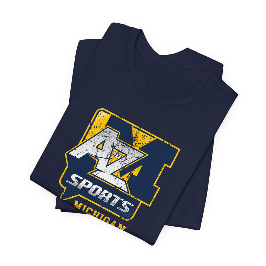 A to Z Sports Michigan Distressed T-Shirt