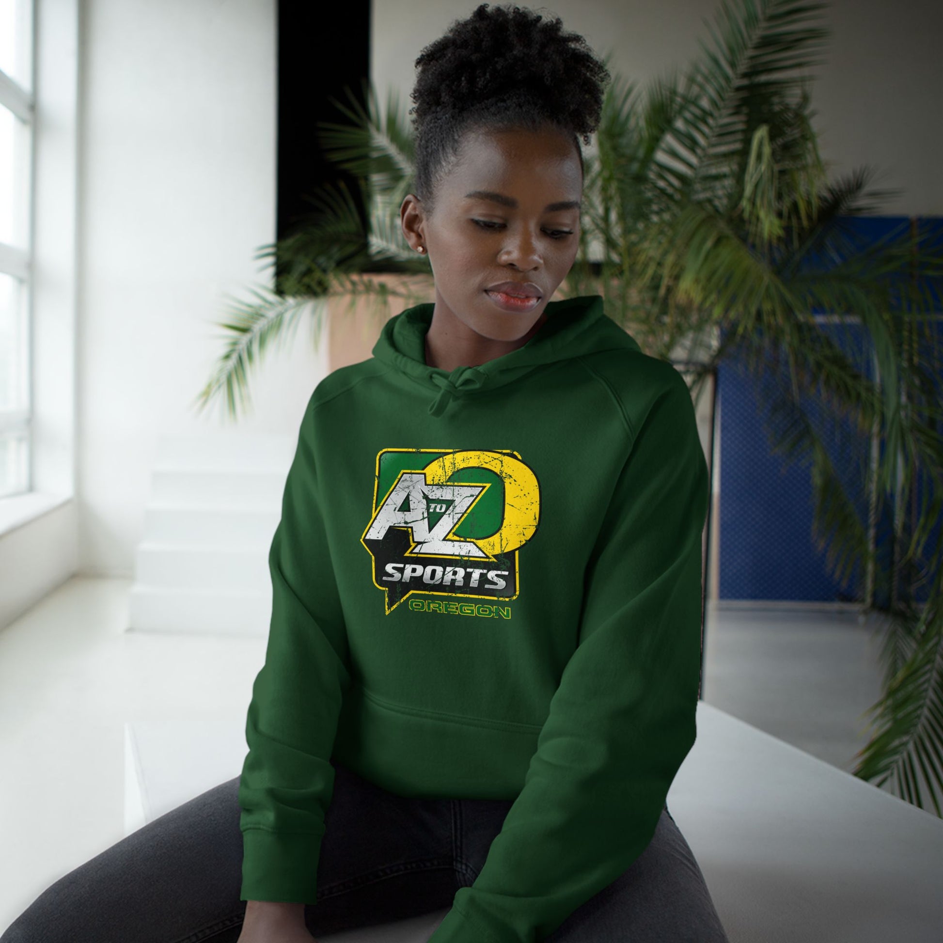 A to Z Sports Oregon Distressed Hoodie