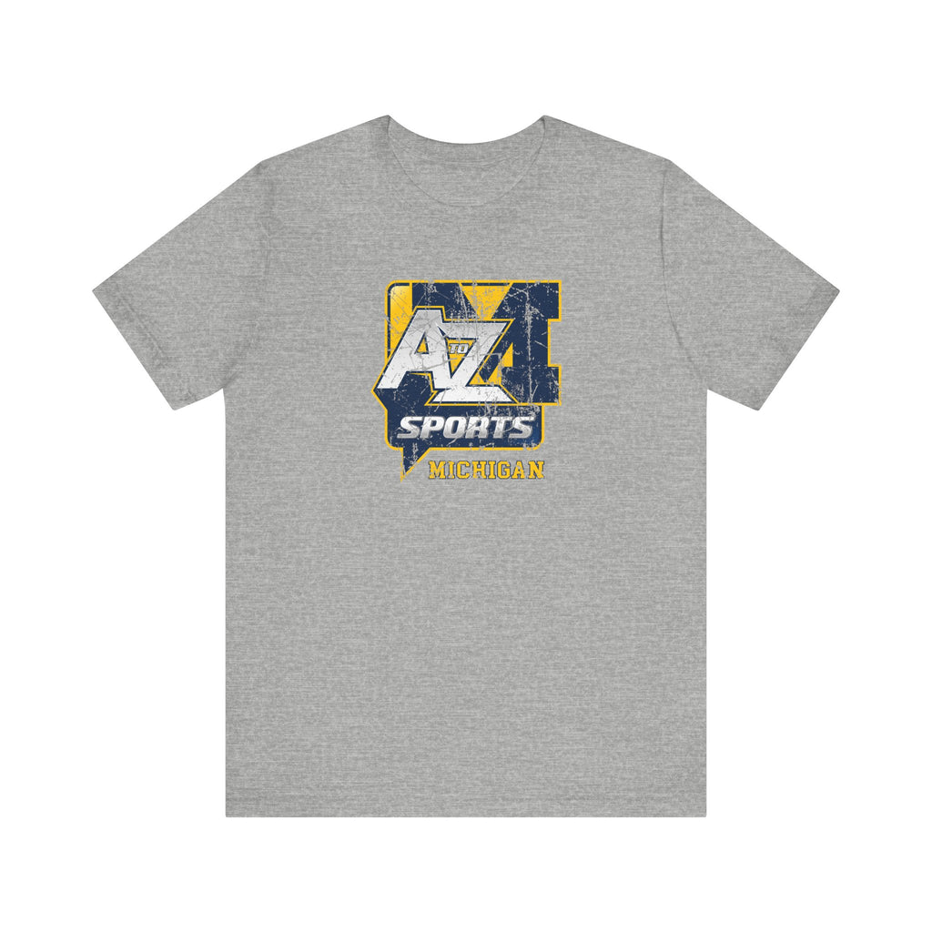 A to Z Sports Michigan Distressed T-Shirt