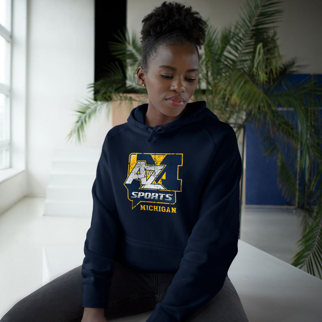 A to Z Sports Michigan Distressed Hoodie