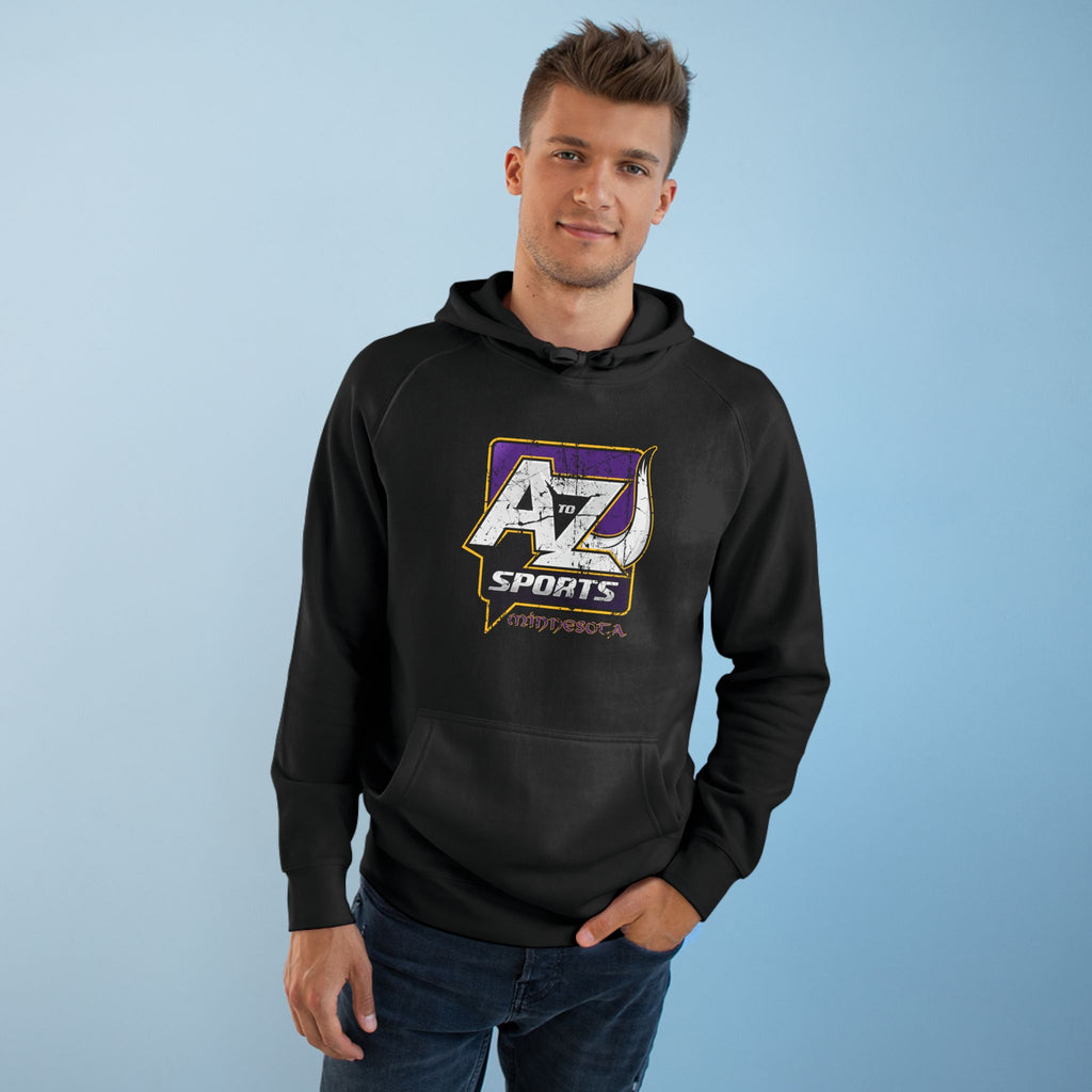 A to Z Sports Vikings Distressed Hoodie