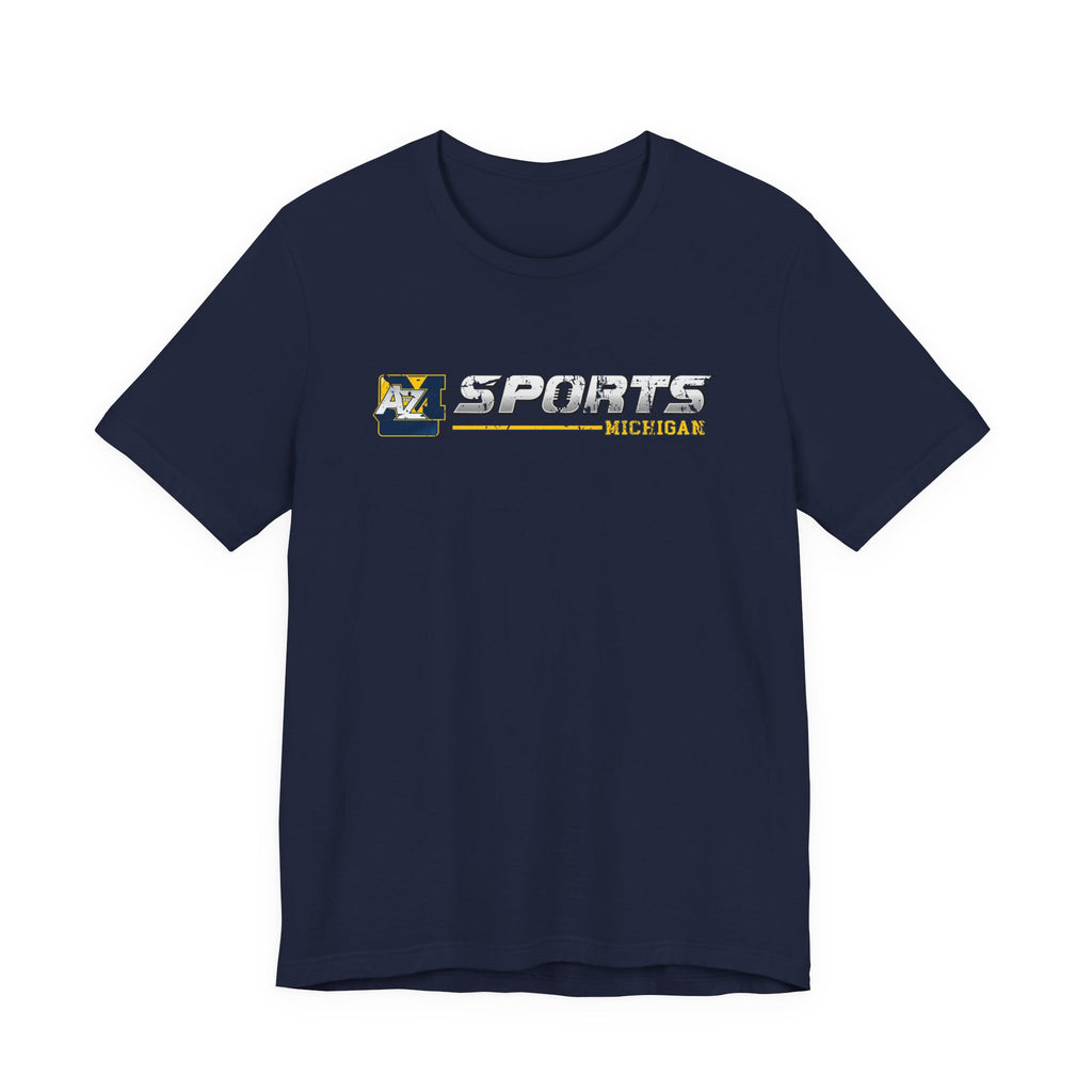 A to Z Sports Michigan Distressed Horizontal T-Shirt