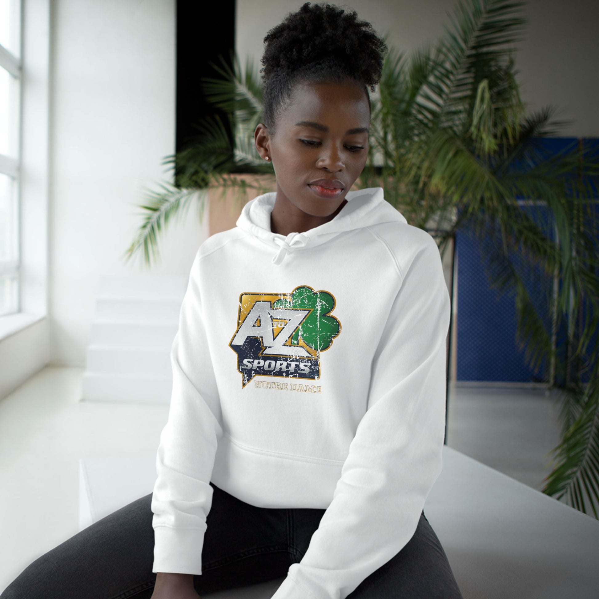 A to Z Sports Notre Dame Distressed Hoodie