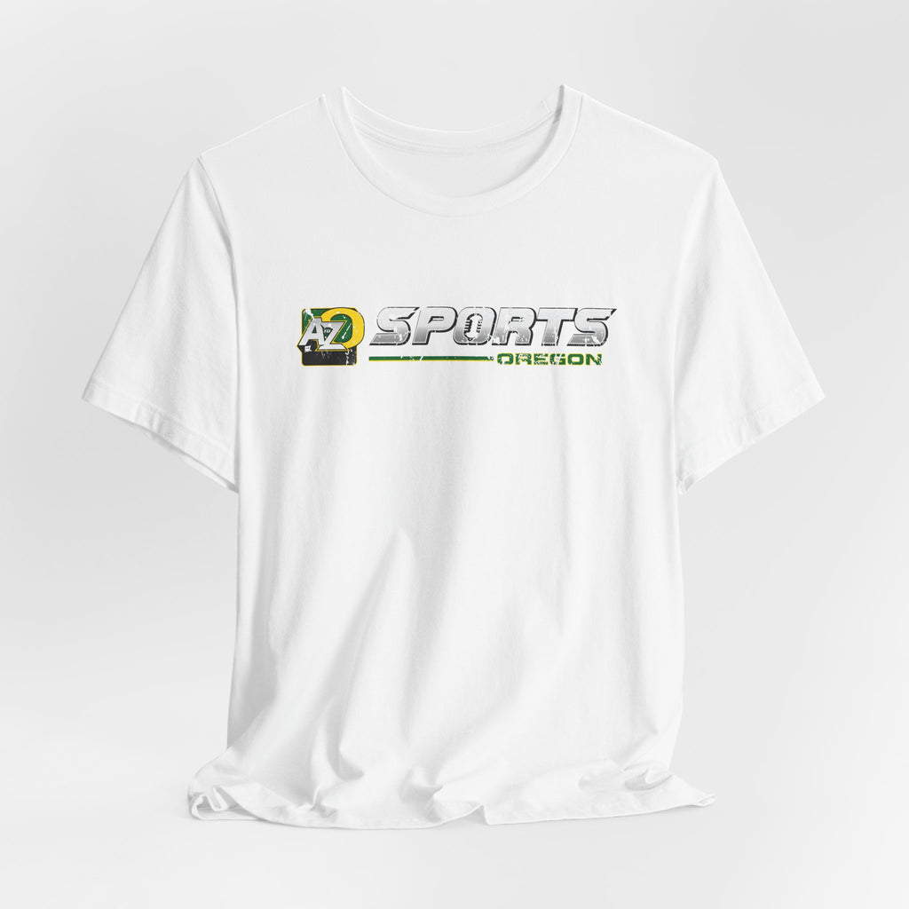 A to Z Sports Oregon Distressed Horizontal T-Shirt